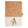 Cork And Heathered Fabric Hardcover Journal 5.5" X 8.25" Thumbnail