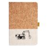 Cork And Heathered Fabric Hardcover Journal 5.5" X 8.25" Thumbnail