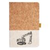 Cork And Heathered Fabric Hardcover Journal 5.5" X 8.25" Thumbnail