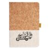 Cork And Heathered Fabric Hardcover Journal 5.5" X 8.25" Thumbnail