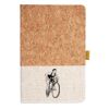 Cork And Heathered Fabric Hardcover Journal 5.5" X 8.25" Thumbnail