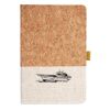 Cork And Heathered Fabric Hardcover Journal 5.5" X 8.25" Thumbnail