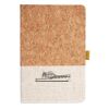 Cork And Heathered Fabric Hardcover Journal 5.5" X 8.25" Thumbnail